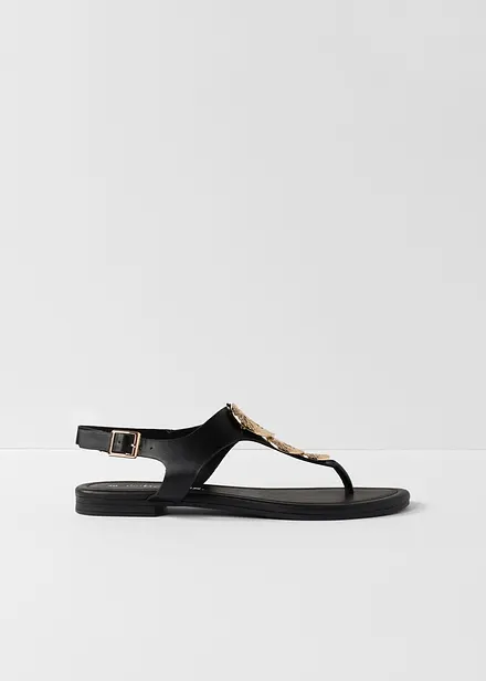 Sandali infradito con dettagli metallizzati