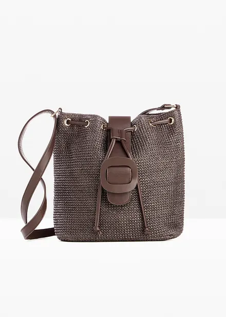 Borsa a sacco effetto paglia