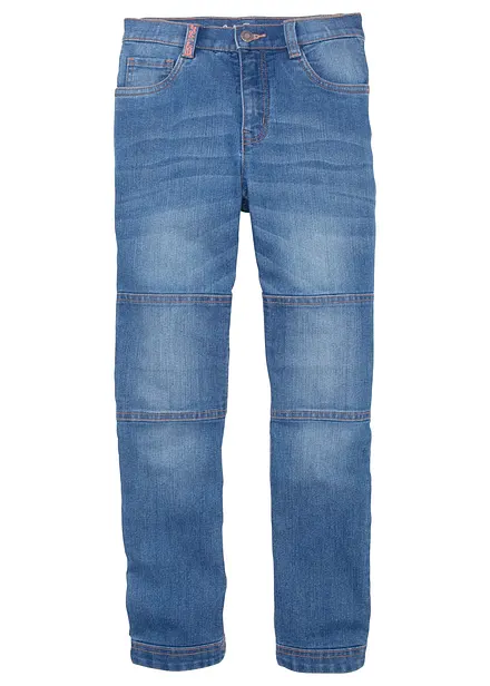 Jeans elasticizzati con rinforzo al ginocchio regular fit, straight