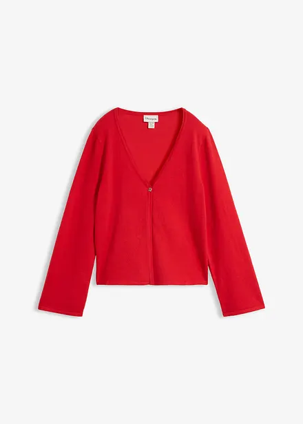 Cardigan in filato fine di misto cotone