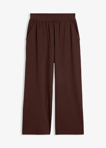 Pantaloni cropped elasticizzati in cotone biologico