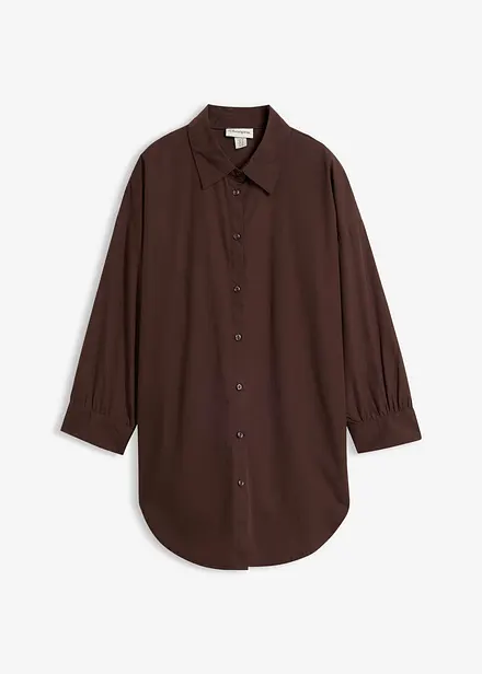 Camicetta oversize in cotone con maniche a 3/4