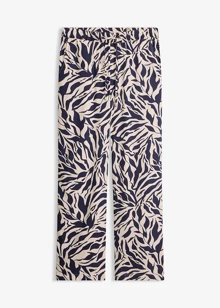 Pantaloni con elastico in vita in viscosa fluida