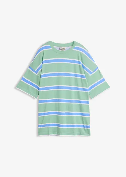 T-shirt boxy in misto cotone e viscosa
