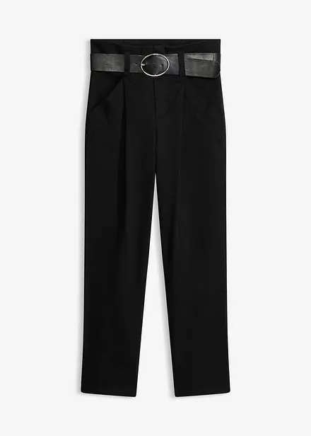 Pantaloni con pinces in cotone
