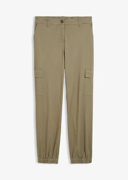 Pantaloni cargo in cotone elasticizzato