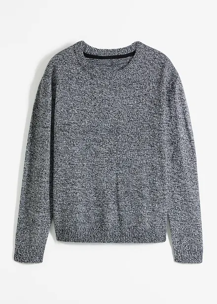 Maglione melange con scollo rotondo