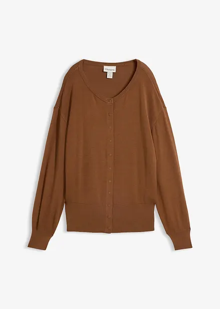 Cardigan in filato fine di misto viscosa morbido