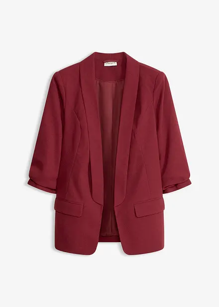 Blazer lungo con maniche drappeggiate