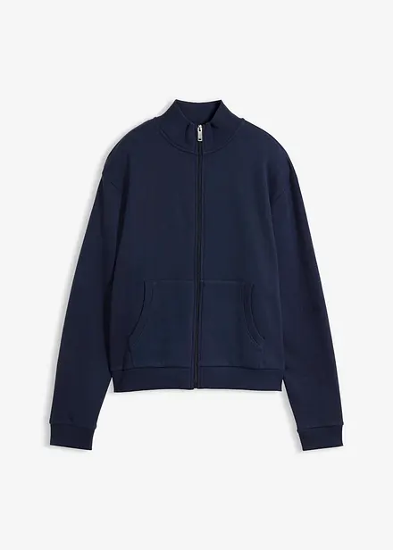 Felpa con zip in puro cotone biologico