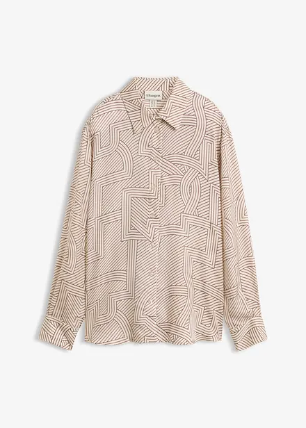 Camicia fluida in misto seta