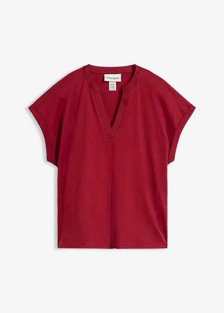 Maglia in misto cotone-seta morbido e liscio