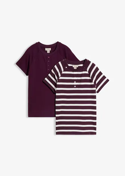 Maglia raglan in puro cotone (pacco da 2)