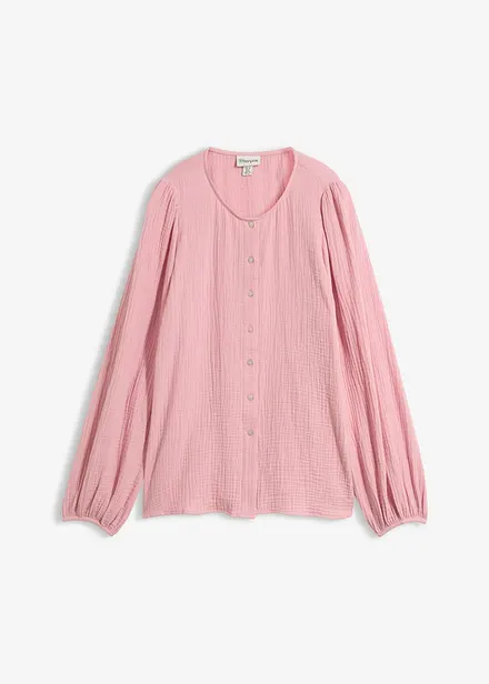 Blusa oversize in morbida mussola