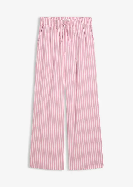 Pantaloni a palazzo in popeline di cotone