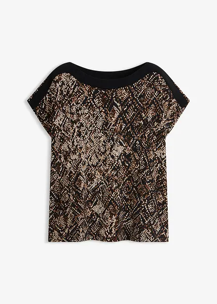 Maglia con carr&eacute; in raso