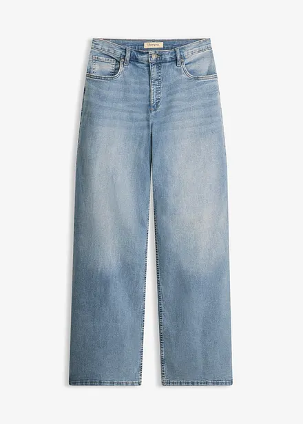 Jeans wide leg, vita alta