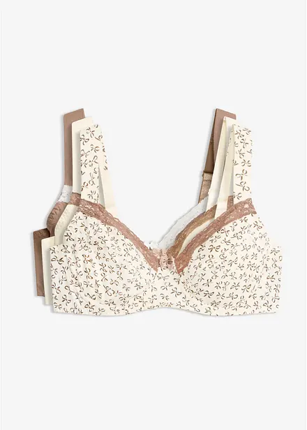 Reggiseno con ferretto e cotone biologico (pacco da 3)