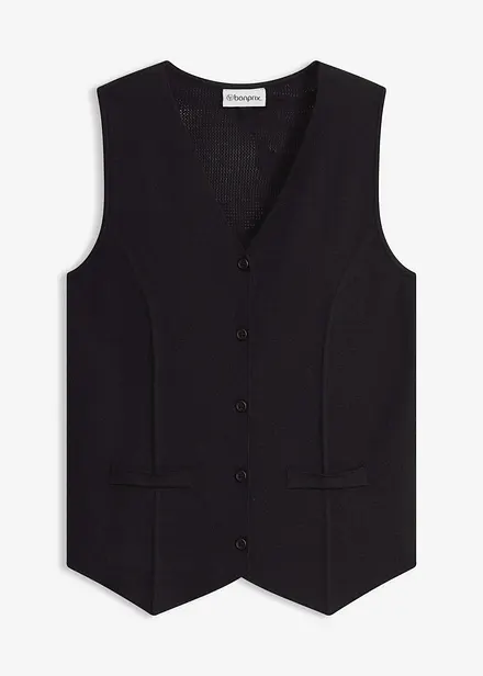 Gilet in maglia con motivo traforato dietro