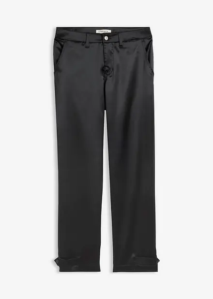 Pantaloni barrel in satin fluente