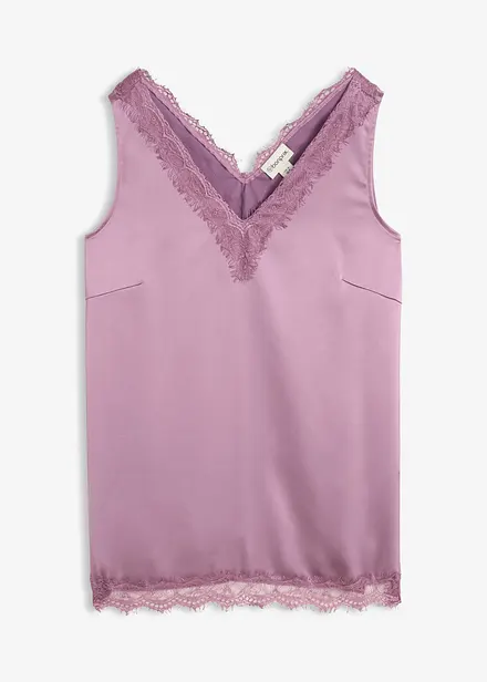 Top in pizzo con scollo a V