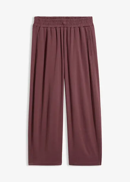 Pantaloni in jersey interlock di cotone.