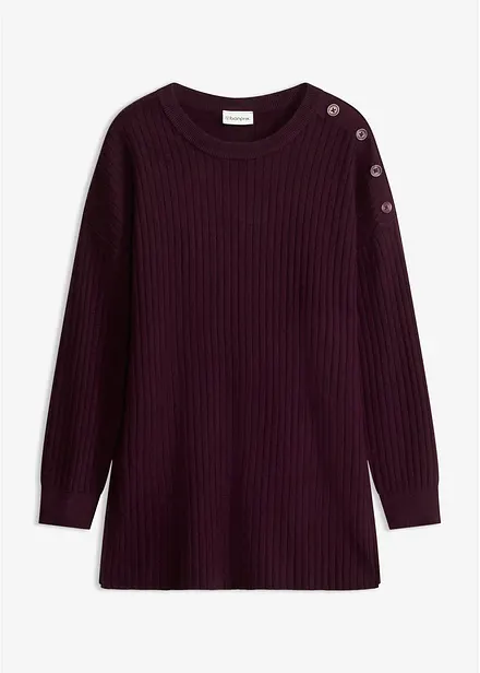 Maglione in misto viscosa con bottoni decorativi