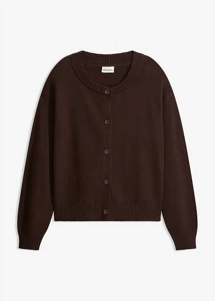 Cardigan corto in misto cotone