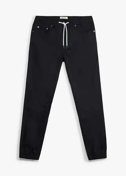 Pantaloni regular fit elasticizzati con elastico in vita, tapered