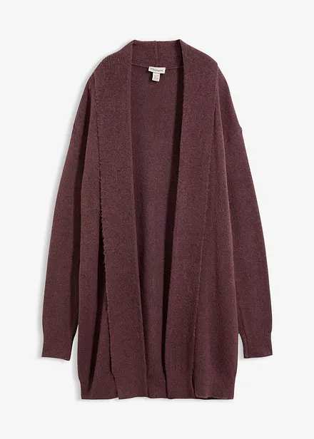 Cardigan lungo con collo a scialle