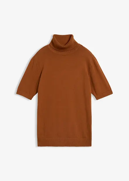 Maglia dolcevita a maniche corte