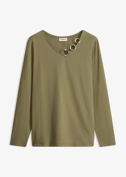 Maglia a maniche lunghe con occhielli