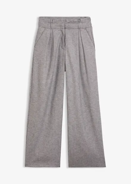 Pantaloni con pinces larghi in misto lana