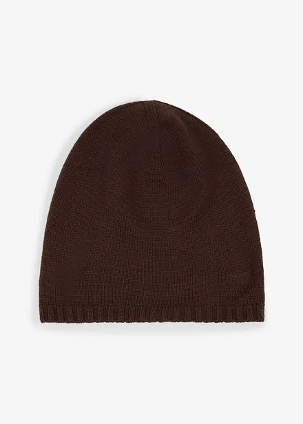 Beanie in filato fine con lana merino