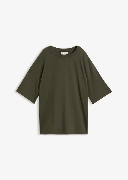 T-shirt ampia in misto cotone