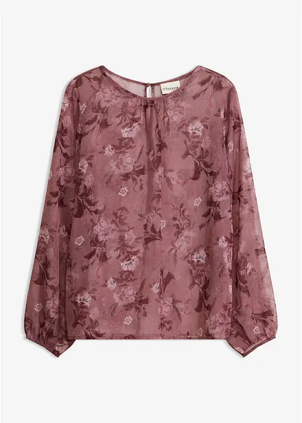 Tunica in chiffon trasparente