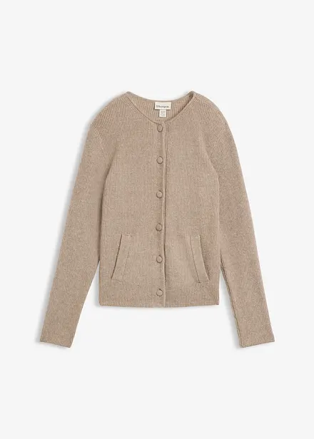 Cardigan in maglia a coste