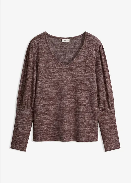 Maglia a maniche lunghe in misto viscosa morbido