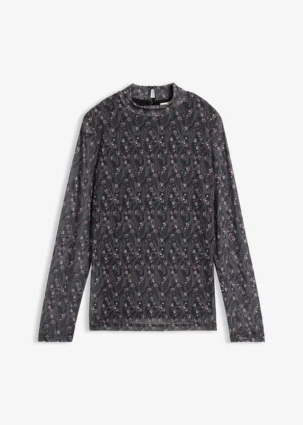 Maglia a maniche lunghe in fine mesh