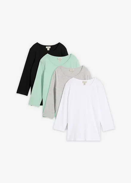 Maglia con maniche a 3/4 (pacco da 4)