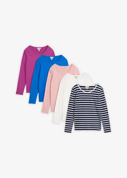 Maglia a maniche lunghe (pacco da 5)