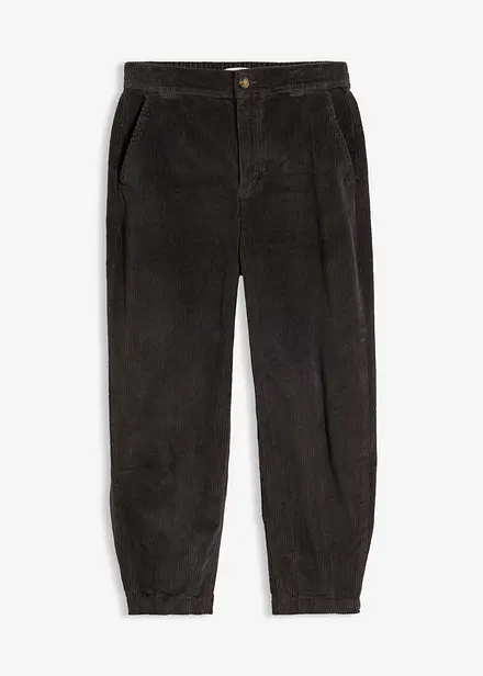 Pantaloni barrel in velluto di misto cotone elasticizzato
