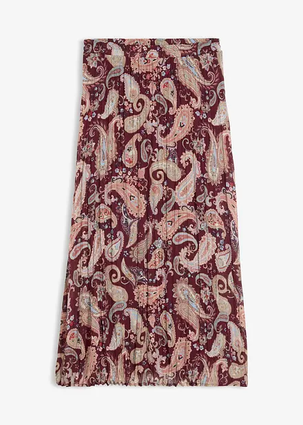 Gonna in chiffon con fantasia paisley