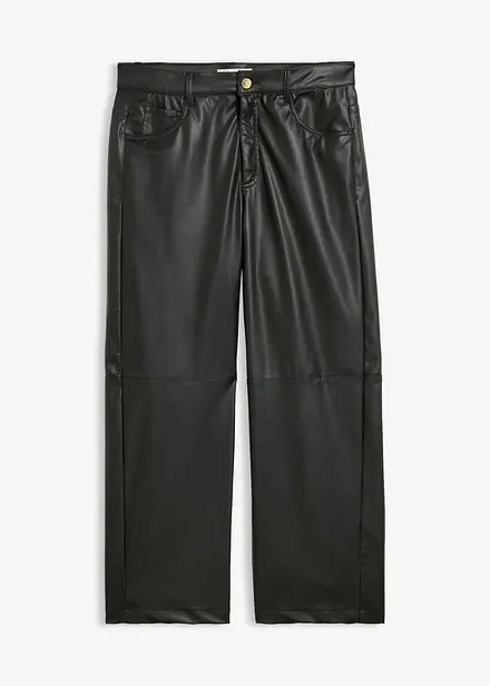 Pantaloni barrel in similpelle