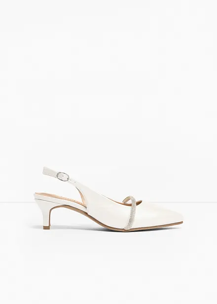 D&eacute;collet&eacute; slingback con brillantini