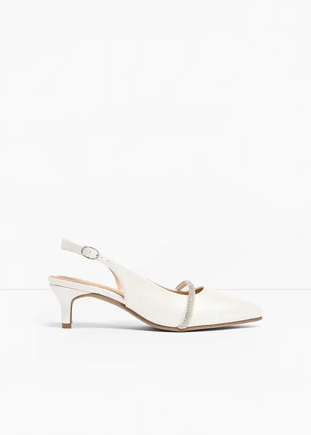 D&eacute;collet&eacute; slingback con brillantini