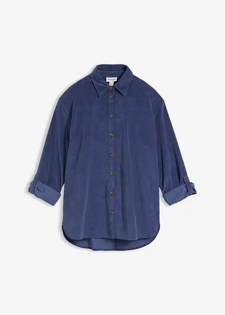 Camicia in velluto di misto cotone elasticizzato