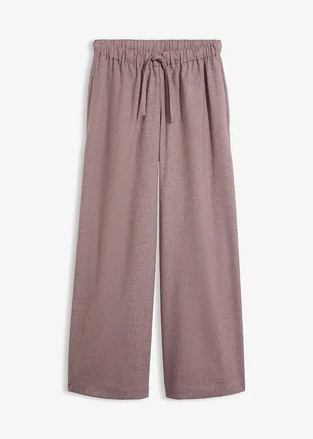 Pantaloni a palazzo in misto viscosa effetto lana