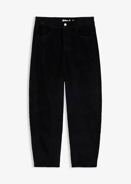 Pantaloni barrel in velluto a coste di misto cotone