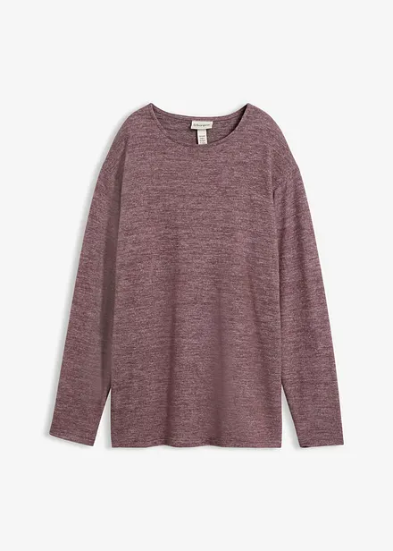 Felpa lunga effetto maglia